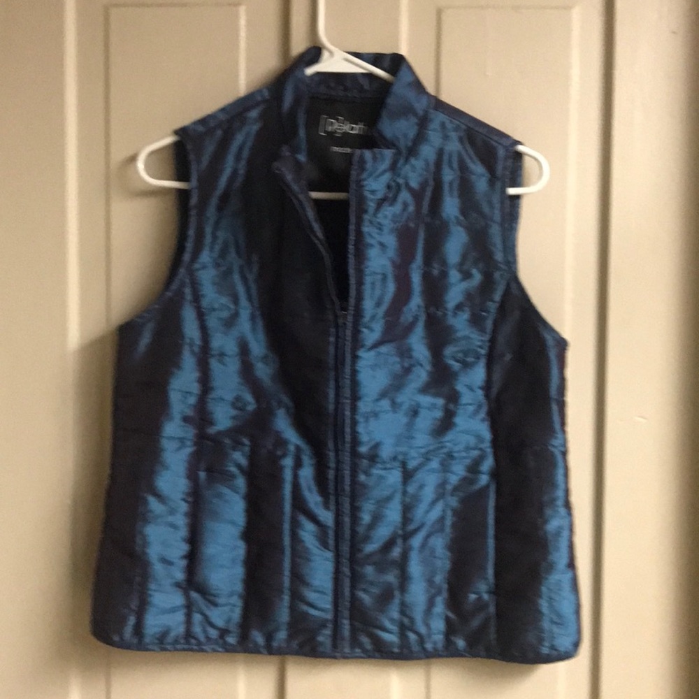 Iridescent blue vest